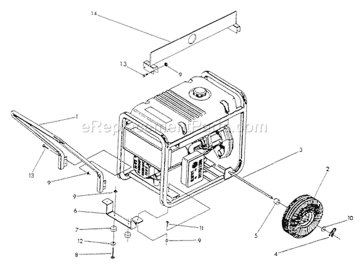 Page C Diagram and Parts List for  Briggs and Stratton Generator